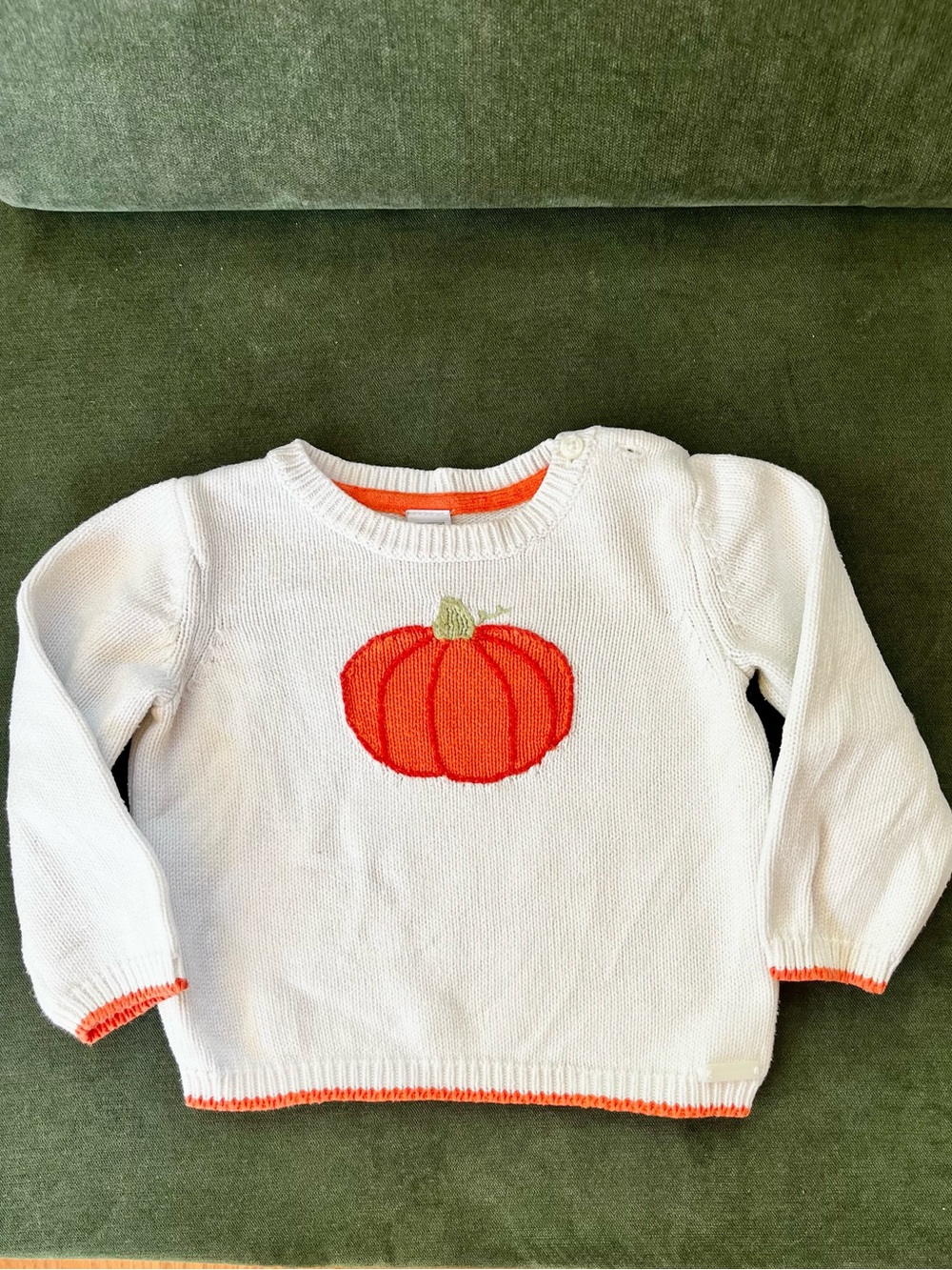 Janie and Jack 100% Cotton Knit Pumpkin Sweater